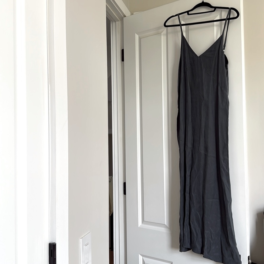 Jenni Kayne Gray Sleeveless Maxi Slip Dress